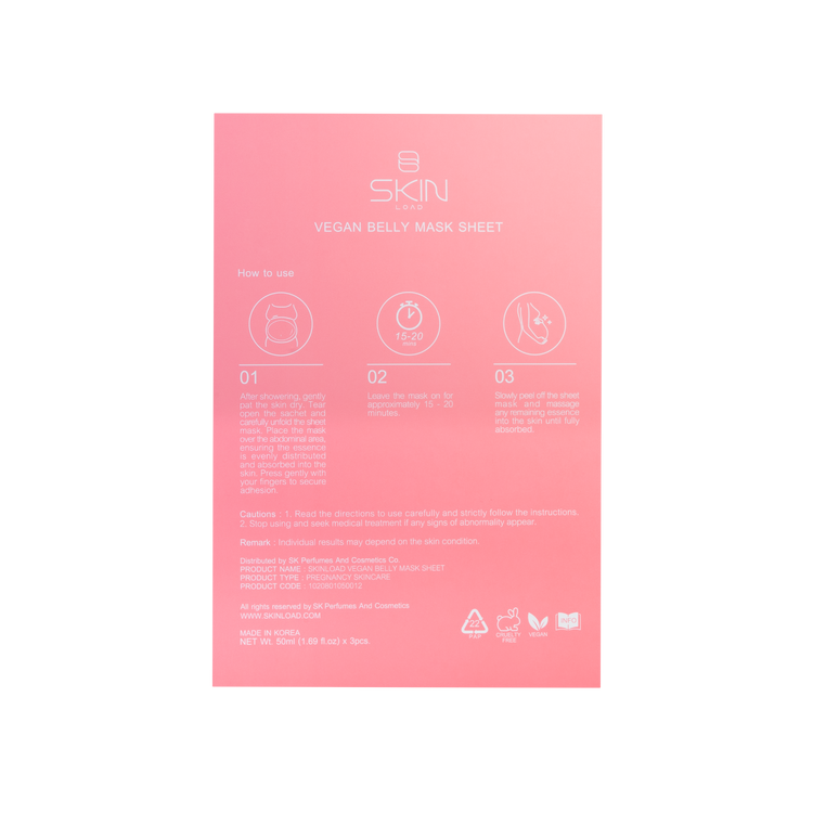 Vegan Belly Mask Sheet